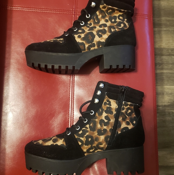 steve madden leopard platform shoes